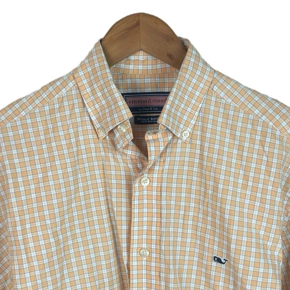 BF1250 Men’s Vineyard Vines Preppy Plaid WHALE Button Down Shirt S - Picture 3 of 4